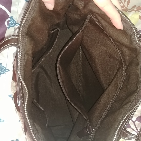 Brown canvas Coach purse - Picture 2 of 2